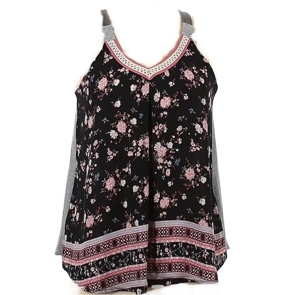 Mixed media racerback floral boho swing tank size small - Picture 4 of 5